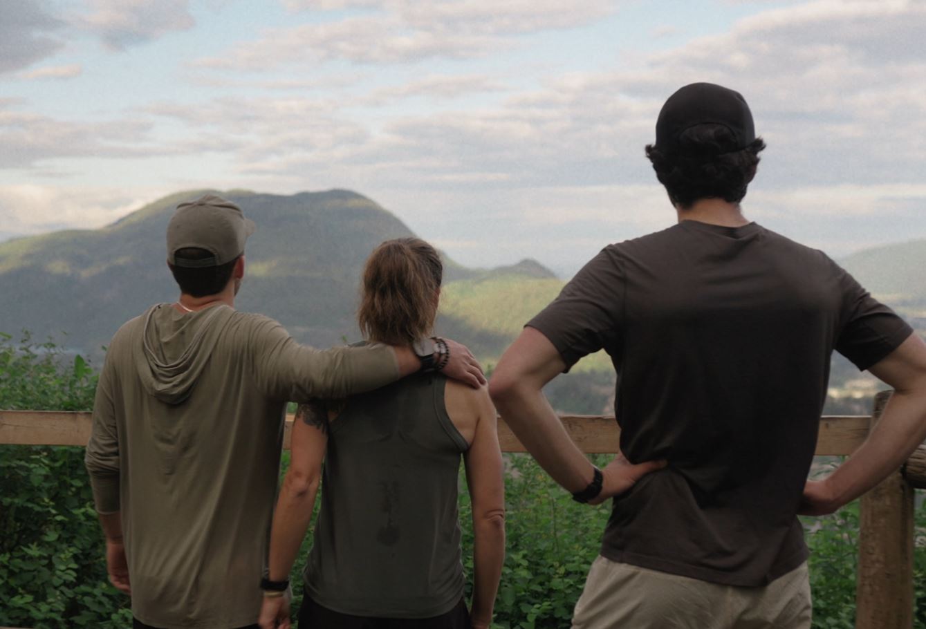 Friends taking in the valley view together