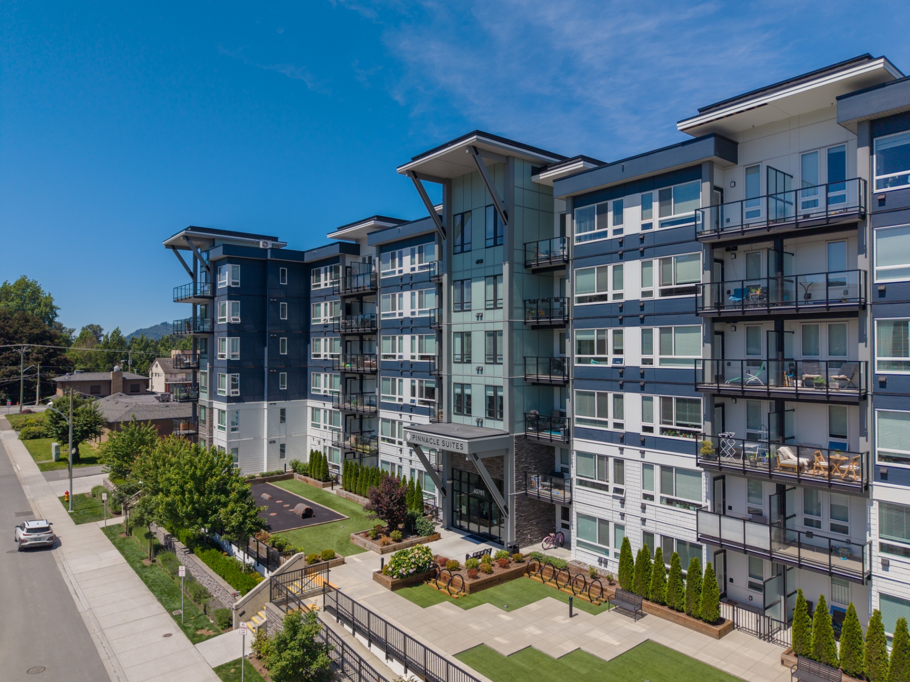 Pinnacle Suites, a Richlane built multi family building in Chilliwack
